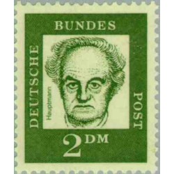 1 عدد تمبر سری پستی جرمن های نامدار - 2 مارک - گرهارد هاوپتمن - جمهوری فدرال آلمان 1961