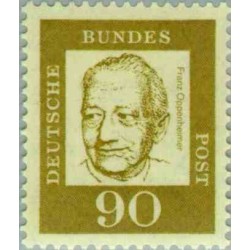 1 عدد تمبر سری پستی جرمن های نامدار - 90 فنیک - پروفسور فرانس اوپنهایمر - جمهوری فدرال آلمان 1961