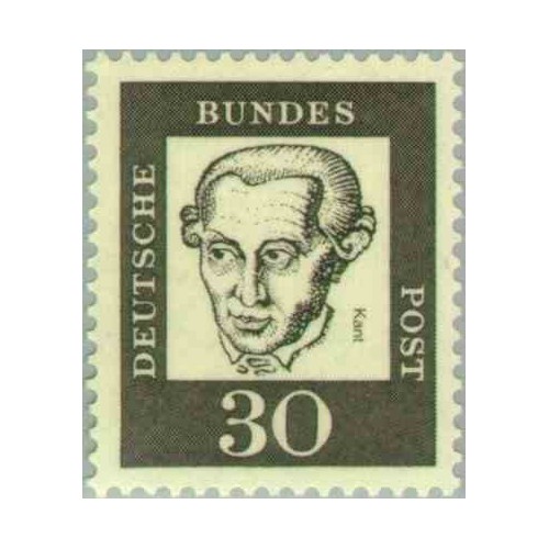 1 عدد تمبر سری پستی جرمن های نامدار - 30 فنیک - امانوئل کانت - جمهوری فدرال آلمان 1961