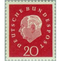 1 عدد تمبر سری پستی پوفسور دکتر هسوس - 20 فنیک - جمهوری فدرال آلمان 1959