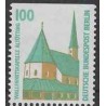 1 عدد تمبر سری پستی چشم اندازها - 100 فنیک - بالا بیدندانه - برلین آلمان 1989