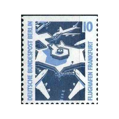 1 عدد تمبر سری پستی چشم اندازها - 10 فنیک - بالا بیدندانه - برلین آلمان 1988