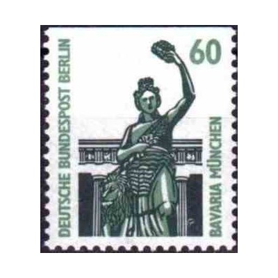 1 عدد تمبر سری پستی چشم اندازها - 60 فنیک - بالا بیدندانه - برلین آلمان 1987