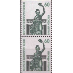 2 عدد تمبر سری پستی چشم اندازها - جفت بوکلتی - 60 فنیک - برلین آلمان 1987