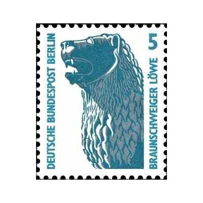 1 عدد تمبر سری پستی چشم اندازها - 5 فنیک - برلین آلمان 1990