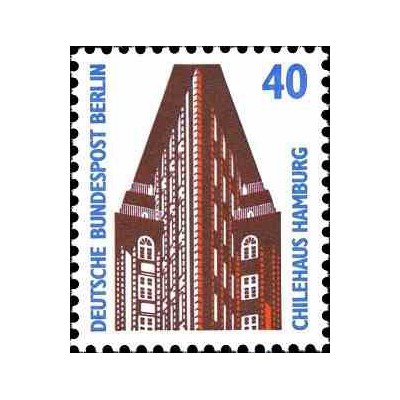 1 عدد تمبر سری پستی چشم اندازها - 40 فنیک - برلین آلمان 1988