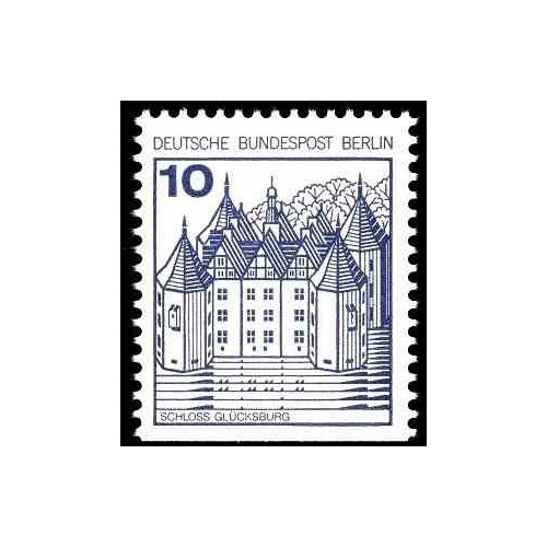 1 عدد تمبر سری پستی قلعه ها و کاخها - پایین بیدندانه - 10 فنیک - برلین آلمان 1977