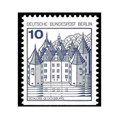 1 عدد تمبر سری پستی قلعه ها و کاخها - پایین بیدندانه - 10 فنیک - برلین آلمان 1977