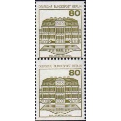 2 عدد تمبر سری پستی قلعه ها و کاخها - جفت بوکلتی - 80 فنیک - برلین آلمان 1982