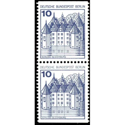 2 عدد تمبر سری پستی قلعه ها و کاخها - جفت بوکلتی - 10 فنیک - برلین آلمان 1977