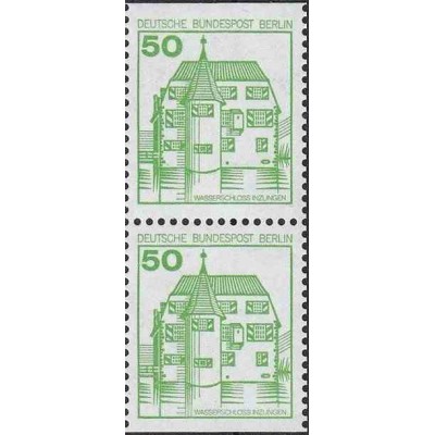 2 عدد تمبر سری پستی قلعه ها و کاخها - جفت بوکلتی - 50 فنیک - برلین آلمان 1980