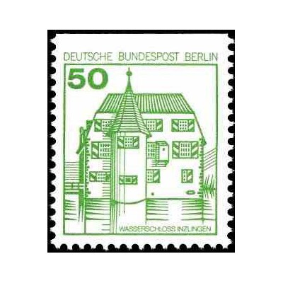 1 عدد تمبر سری پستی قلعه ها و کاخها - بالا بیدندانه - برلین آلمان 1980