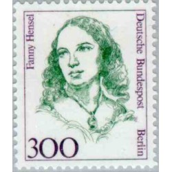 1 عدد تمبر سری پستی زنان نامدار -Fanny Hensel- موسیقیدان - برلین آلمان 1989 قیمت 11 دلار