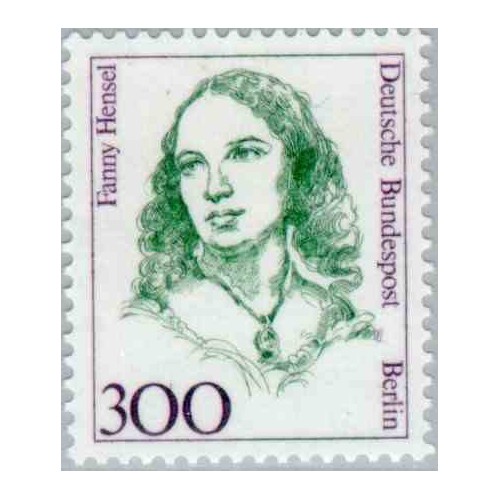 1 عدد تمبر سری پستی زنان نامدار -Fanny Hensel- موسیقیدان - برلین آلمان 1989 قیمت 11 دلار