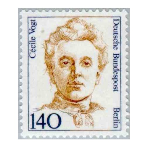 1 عدد تمبر سری پستی زنان نامدار -Cécile Vogt- دانشمند عصب شناس - برلین آلمان 1989 قیمت 5.6 دلار