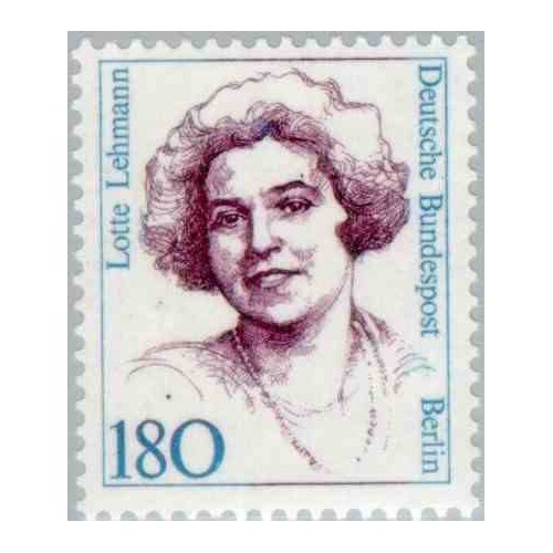1 عدد تمبر سری پستی زنان نامدار -Lotte Lehmann - موسیقیدان - برلین آلمان 1989 قیمت 5.6 دلار