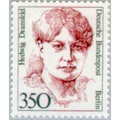 1 عدد تمبر سری پستی زنان نامدار -  Hedwig Dransfeld - سیاستمذار - برلین آلمان 1988 قیمت 9 دلار