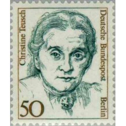 1 عدد تمبر سری پستی زنان نامدار -  Christine Teusch - سیاستمدار - برلین آلمان 1986