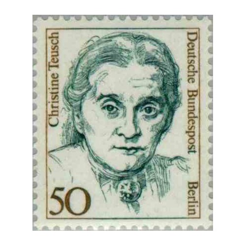 1 عدد تمبر سری پستی زنان نامدار -  Christine Teusch - سیاستمدار - برلین آلمان 1986