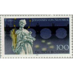 1 عدد تمبر 600مین سالگرد درگذشت یوهان نپوموک مقدس - جمهوری فدرال آلمان 1993