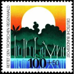 1 عدد تمبر حفاظت از جنگلهای بارانی گرمسیری - جمهوری فدرال آلمان 1992