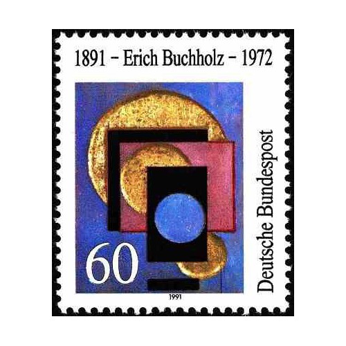 1 عدد تمبر صدمین سالگرد تولد اریک بوش هولز - هنرمند - جمهوری فدرال آلمان 1991