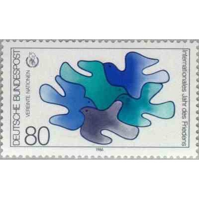 1 عدد تمبر سال بین المللی صلح - جمهوری فدرال آلمان 1986