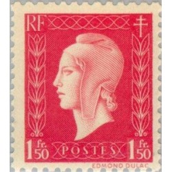 1 عدد  تمبر سری پستی - 1.5F - فرانسه 1945