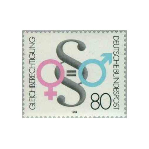1 عدد تمبر برابری بین زن و مرد - جمهوری فدرال آلمان 1984