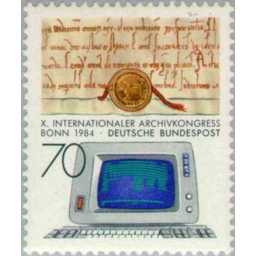 1 عدد تمبر دهمین کنگذه بین المللی بایگانی - جمهوری فدرال آلمان 1984
