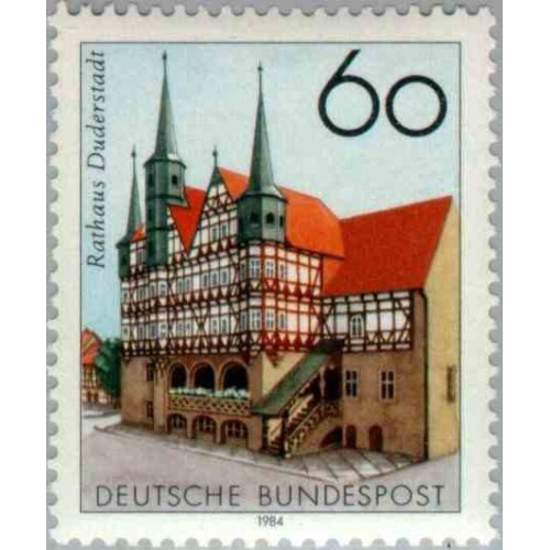 1 عدد تمبر 750مین سالگرد سالن اجتماعات شهرداری در دودراشتاد - جمهوری فدرال آلمان 1984