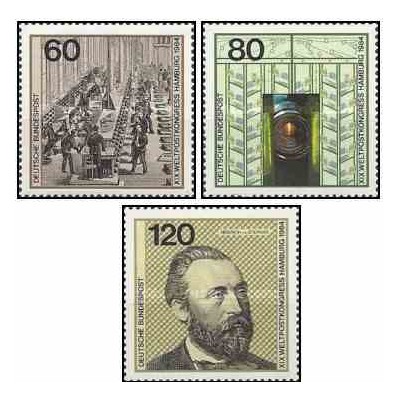 3 عدد تمبر اتحادیه جهانی پست- جمهوری فدرال آلمان 1984
