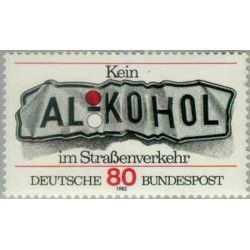 1 عدد تمبر اطلاعات راجع به الکل و ترافیک - جمهوری فدرال آلمان 1982