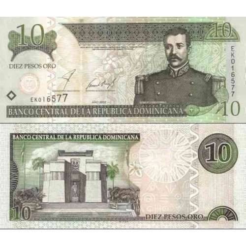 اسکناس 10 پزو - جمهوری دومنیکن 2002 اسکناس 10 پزو - جمهوری دومنیکن 2002