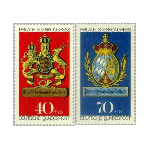 2 عدد تمبر نمایشگاه تمبر ایبرا مونیخ 73  - جمهوری فدرال آلمان 1972 تمبر شیت