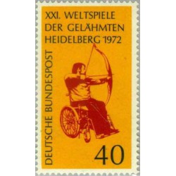 1 عدد تمبر فستیوال ورزشی معلولان - جمهوری فدرال آلمان 1972