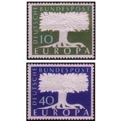 2 عدد تمبر مشترک اروپا - Europa Cept - برجسته - جمهوری فدرال آلمان 1957 قیمت 5.6 دلار