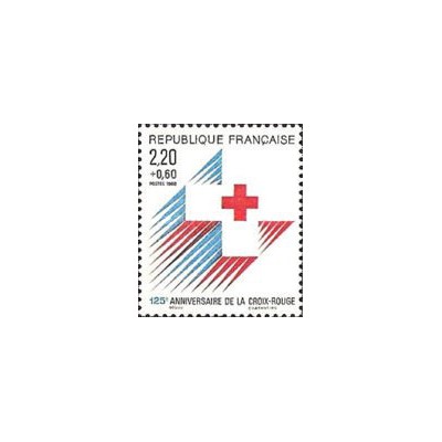 1 عدد  تمبر صلیب سرخ  - فرانسه 1988