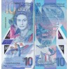 اسکناس پلیمر 10 دلار - تصویر ملکه الیزابت دوم - کارائیب شرقی 2019