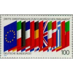 1 عدد تمبر انتخابات پارلمان اروپا - جمهوری فدرال آلمان 1989