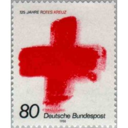 1 عدد تمبر 125مین سالگرد صلیب سرخ - جمهوری فدرال آلمان 1988