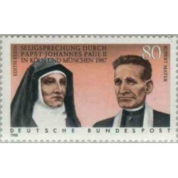 1 عدد تمبر رستگاری ادیت استین و روبرت مایر - جمهوری فدرال آلمان 1988