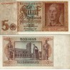 اسکناس 5 مارک - رایش بانک - رایش آلمان 1942  سریال 8 رقمی - سفارشی - توضیحات را ببینید