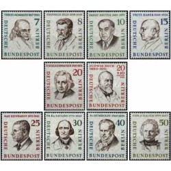 10 عدد تمبر مردان مشهور برلین - برلین آلمان 1957 قیمت 14.4 دلار