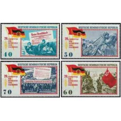 4 عدد تمبر بیستمین سالگرد آزادی - جمهوری دموکراتیک آلمان 1965 قیمت 4.2 دلار