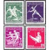 ۴ عدد تمبر جشنواره ورزش و ژیمناستیک در لایپزیک - جمهوری دموکراتیک آلمان 1956 قیمت ۴.۲ دلار