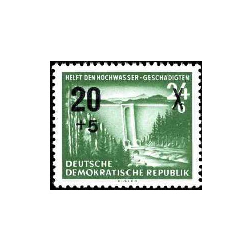 1 عدد تمبر  سورشارژ قیمت روی تمبر سیل 1954 - جمهوری دموکراتیک آلمان 1955