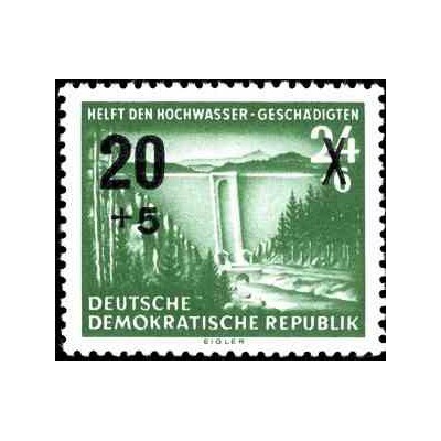 1 عدد تمبر  سورشارژ قیمت روی تمبر سیل 1954 - جمهوری دموکراتیک آلمان 1955