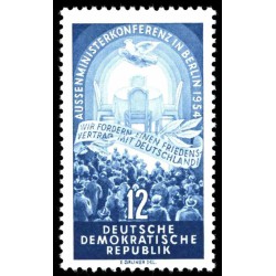 1 عدد تمبر کنفرانس چهار قدرت - برلین - جمهوری دموکراتیک آلمان 1954  قیمت 2.7 دلار