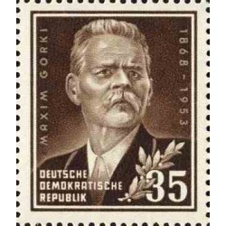 1 عدد تمبر 85مین سالگرد تولد ماکسیم گئورکی  - نویسنده روس- جمهوری دموکراتیک آلمان 1953 بدون چسب